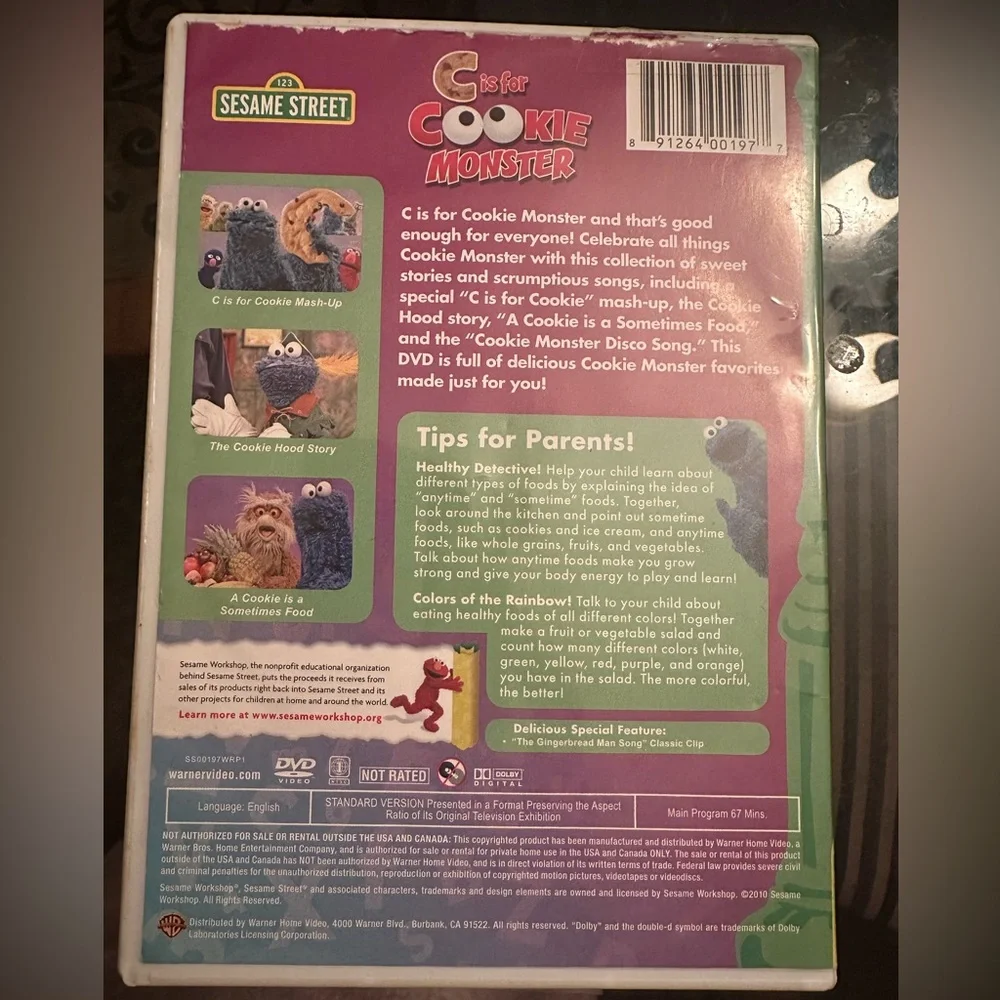 Sesame Street Cookie Monster DVD-C is for Cookie Monster